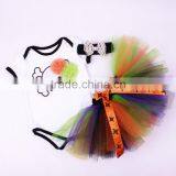 Baby Girls Halloween Boutique Outfit Skull Print Romper With Tutu Clothing M7041904 thumbnail-2