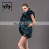 Factory Royal Wholesale Blue Fox Fur Vest Genuine Fox Fur Clothes thumbnail-1