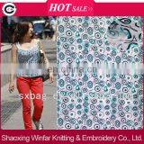 Single Jersey Knitting Printed Spandex Polyester Daisy Print Fabric for Garment thumbnail-1