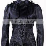 New Collection High Quality Fashion Women Casual PU Leather Jacket thumbnail-4