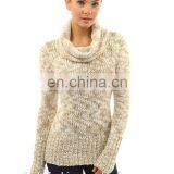 2016 BAIYIMO Women's Open Stitch Cowl Neck Long Sleeve Sweater thumbnail-4