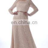 C5000BS Real Sample Sequin Long Sleeve Muslim Bridal Dress thumbnail-1