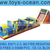 outdoor obstacle course equipment/commercial grade giant kids inflatable obstacle course for sale