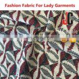 Fabric Importers Recycled Polyester Rayon Spandex T/R Yarn Dyed Jacquard Stretch Knit Fabric