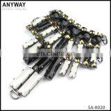 Wholesale White and Black Rhinstone Crystal Connector for Bikini for Women Shoes in Bulk thumbnail-2