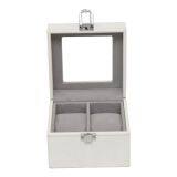 3-watch High Quality Dark Red Leather Pillows Watch Roll Case thumbnail-2