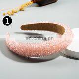 5colors New Luxury Baroque Colorful Rhinestone Fashion Colored Padded Headband For Women Party Hair Accessories thumbnail-3