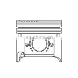 Corolla 1CD-FTV Diesel Engine Piston Kit 82.20mm Alfin and With Oil Gallery 1310127080 1310127080 thumbnail-3