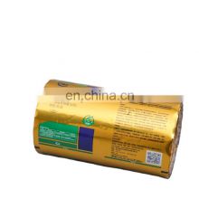 Customized Printed Gravure Printing Roll Film Gold Glossy Aluminum Foil Plastic Sachet Packaging Wrapper for Cream Liquid