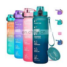 1000 мл детские пластиковые бутылки для воды из Tritan, свободные от ВРА, герметичные, с функцией отсчета времени и одноручным открытием thumbnail-1