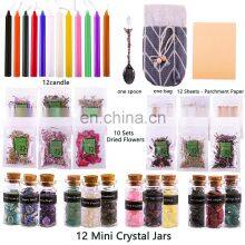 Natural Crystal Stone With Herbs Witchcraft Scented Candle DIY Scented Candle Making Accessories Kit Supplies Tools Set thumbnail-4