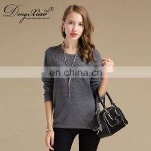 High Quality 100% Cashmere Women's Sweater Comfortable Knitted Casual Style With Crew Neck Solid Pattern for Winter thumbnail-5