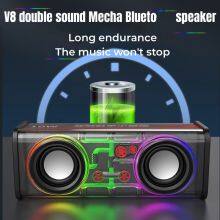 High Quality Loud Music Box Portable Bluetooth Dual Speaker Wireless Outdoor Radio Bluetooth Speaker Wireless thumbnail-4