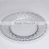 CE/EU/FDA/SGS/LFGB HIGH QUALITY DECORATIVE GLASS PLATE ,ROUND GLASS FRUIT PLATE,PAINTED GLASS PLATE thumbnail-2