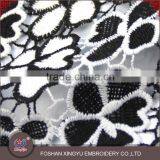 Wholesale Products China Black and White Flower Embroidered Accessories Water Soluble Lace Fabric thumbnail-3
