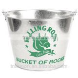 Rolling Rock Metal Ice Bucket,Galvanized Beer Bucket