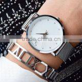 Mesh Band Minimalist Mineral/Sapphire Glass Watches Chain Wrist Watch thumbnail-2