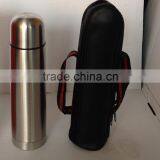 350ml/500ml Stainless Steel Vacuum Flask With Pu Leather  Bullet Shape Thermo Flask thumbnail-5
