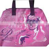 420D Polyester Girls Fashion Tote Bag, Full Print Bag for Women