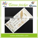 Fasion Flash Gold Metallic Temporary Tattoo Sticker