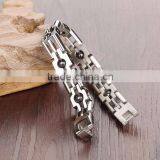 Stainless Steel Wristband Link Chain Men's Hematite Ball Link Chain Bracelets For Men And Women thumbnail-3