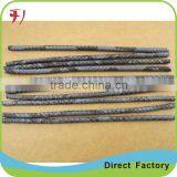 GENUINE PYTHON LEATHER SNAKE CORD 2 WRAPS NATURAL COLOR LAVA STONES BLACK CZ WAX SETTING WITH LUXURY GIFT BOX thumbnail-1