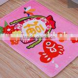 Hotel Modern Floral Pattern Floor Bathroom Cowhide Rug thumbnail-2