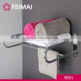 Hotel Style Double Layers Brass Wall Mounted Towel Shelf Towel Rack