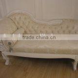 Living Room Furnitures Usa Style Fabric Sofas / White Noblest Fabric French Chaise Lounge A01 thumbnail-1