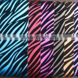 Bag Material PVC Artificial Leather With Flock Fashion Design