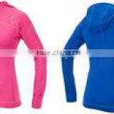 Polyester / Cotton Blend Custom Made Pullover Ladies Pink Hoodies thumbnail-1