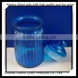 400ml Coating Stripe Glass Storage Jar With Glass Cap thumbnail-3