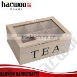 Brown Matte Effect Wooden Tea Box,6 Compartments Tea Box,custom Tea Box thumbnail-3