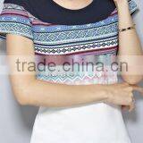 National Wind Dress Printing Cotton Geometric Design of Cultivate One's Morality Short Sleeve of Chinese T-shirt Cheap thumbnail-6