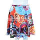 Latest fashion sublimation printed girl skirt/casual skirt