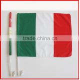 country flag in high quality,30*45cm Italy car window flag,green white red flag