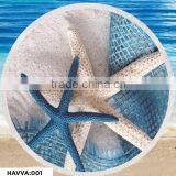 Round Beach Towel Tapestry Mandala with Tassels Pom pom