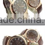 Factory price leather pair watch with japan movt