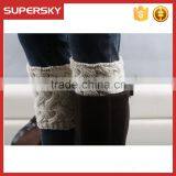 F255 Twisty Knit Pattern Crochet Boot Cuff/wave Pattern Havd Made Cute Boot Cuff thumbnail-6