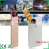 Mobile Phone Accessories 3 in 1 Lens Kit 180 Degree Fisheye Lens Wide Angle Lens Micro Lens for Samsung Iphone 6 thumbnail-6
