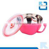 Japanese Stainless Steel Plastic Noodle Bowl With Cover thumbnail-3