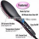 Hair Straightener Comb Electric LCD Auto Temperature Control Iron Brush thumbnail-2