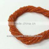 #137SZZ Natural Gemstone Roundel Faceted Loose Beads Carnelian