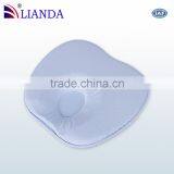 Soft Blue Baby Head Support Pillow, Baby Head Positioning Pillow, Organic Cotton Baby Memory Pillow thumbnail-3