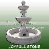 Granite Patio Fountain, Outdoor Fountain With Lion Heads Sculpture thumbnail-1