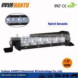 Hot sell in 2015!!! Slim body 30w led light bar /SPOT BEAM led light bar for car /equiped 3D rejection cup