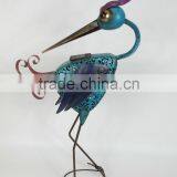 China Supplier Painted Large Metal Crane Statue Garden Ornament thumbnail-1