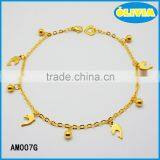 Olivia Jewelry Good Luck Dolphin Animal Charm 18k Gold Chain Anklet For Girls thumbnail-1