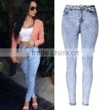 2016 Summer Fashion Women Pencil Skinny Jean Pants Ladies Integral Narrow Bottom High Waist Jeans Factory China