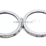 Small Metal Cosmetic Mirror in Chrome and Small Round Metallic Cosmetic Pocket Mirror,Small Mirror thumbnail-3